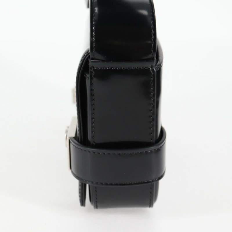 【日本直送】Salvatore Ferragamo Gancini 單肩包，漆皮，黑色，正品 ar13607V-3