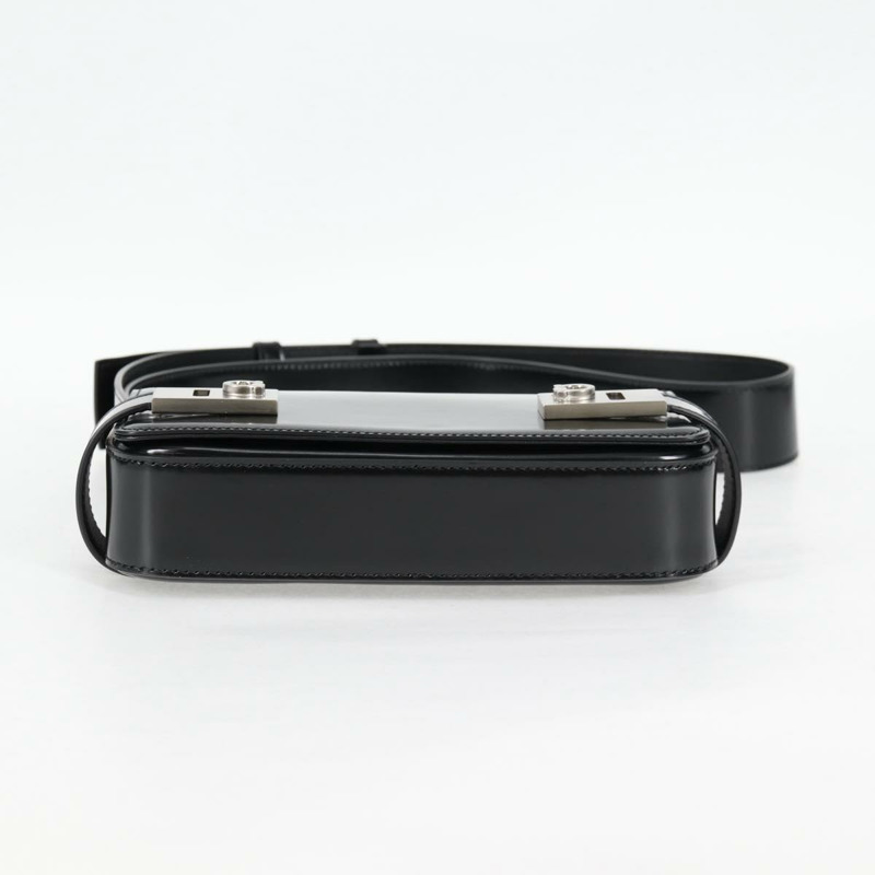 【日本直送】Salvatore Ferragamo Gancini 單肩包，漆皮，黑色，正品 ar13607V-4