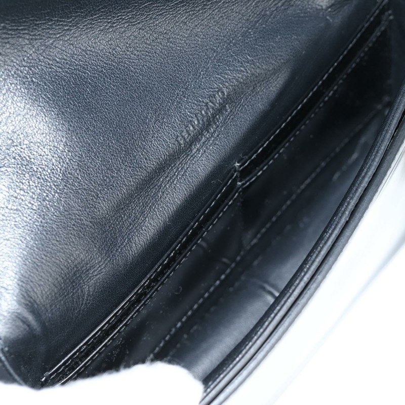 【日本直送】Salvatore Ferragamo Gancini 單肩包，漆皮，黑色，正品 ar13607V-23