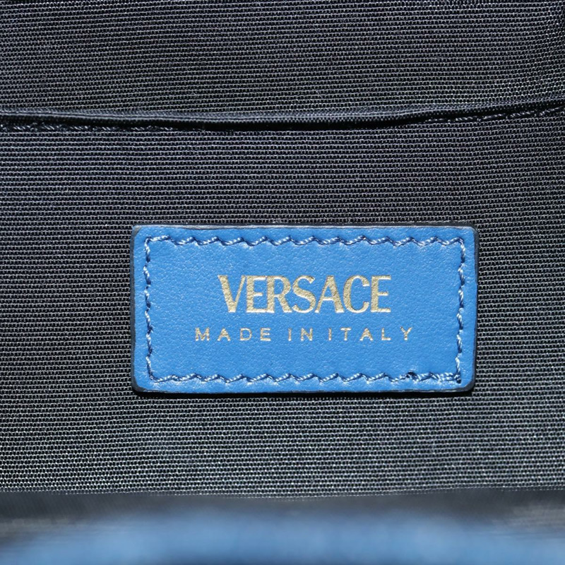 【日本直送】范思哲 (VERSACE) 牛仔布手提包 2way Blue Gold Auth 123019V-9