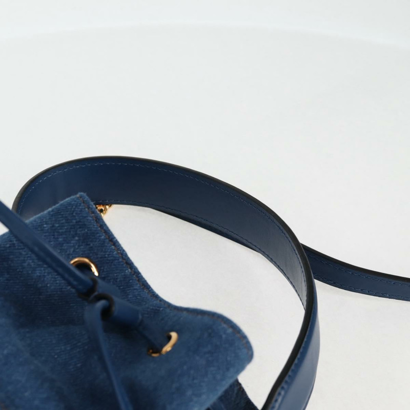 【日本直送】范思哲 (VERSACE) 牛仔布手提包 2way Blue Gold Auth 123019V-13