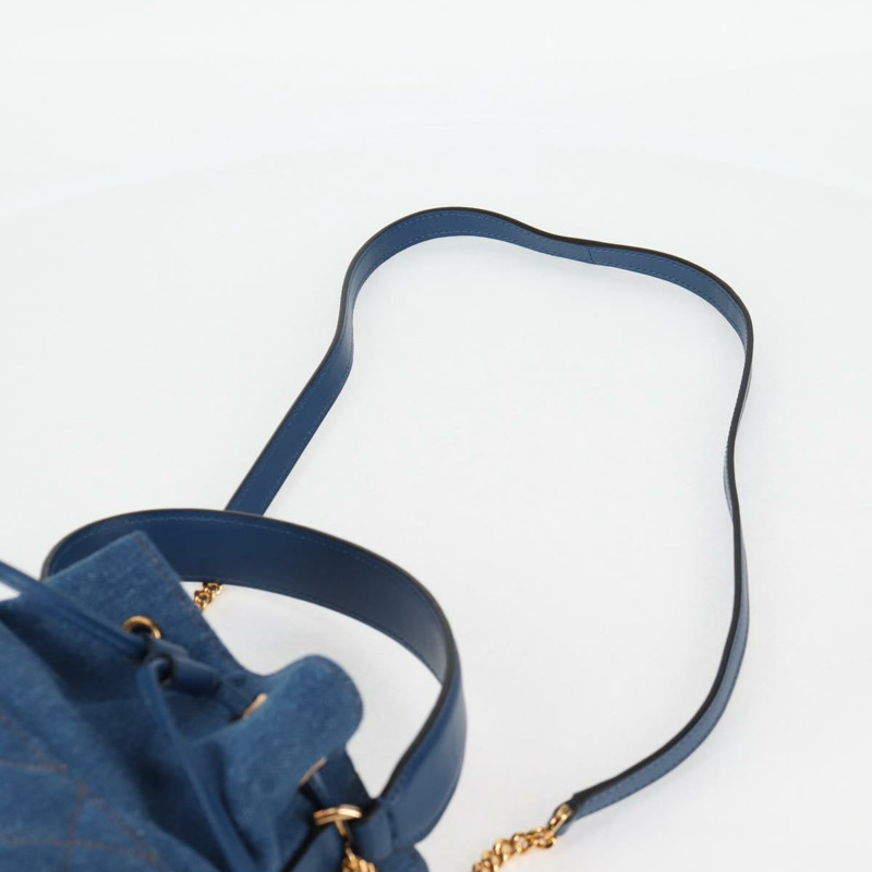 【日本直送】范思哲 (VERSACE) 牛仔布手提包 2way Blue Gold Auth 123019V-14