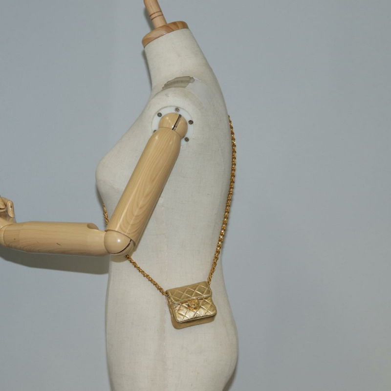 【日本直送】香奈兒迷你絎縫7鏈條包，羊皮材質，金色CC標誌，正品編號120870SAV-20