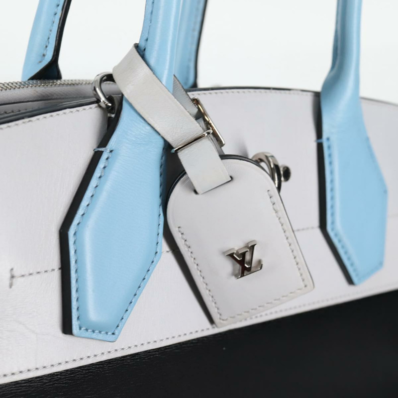 【日本直送】路易威登 City Steamer MM 手袋，小牛皮，黑色/灰色，M42435，LV 正品，BA2906V-16