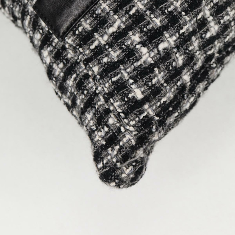 【日本直送】香奈兒 (CHANEL) 女童香奈兒外套單肩包斜紋軟呢黑白 CC 正品 126244SAV-15