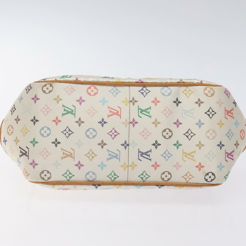 【日本直送】路易威登 Monogram Multicolor Abelia 手袋 緞面白 M92936 LV Auth sw895SAV-4