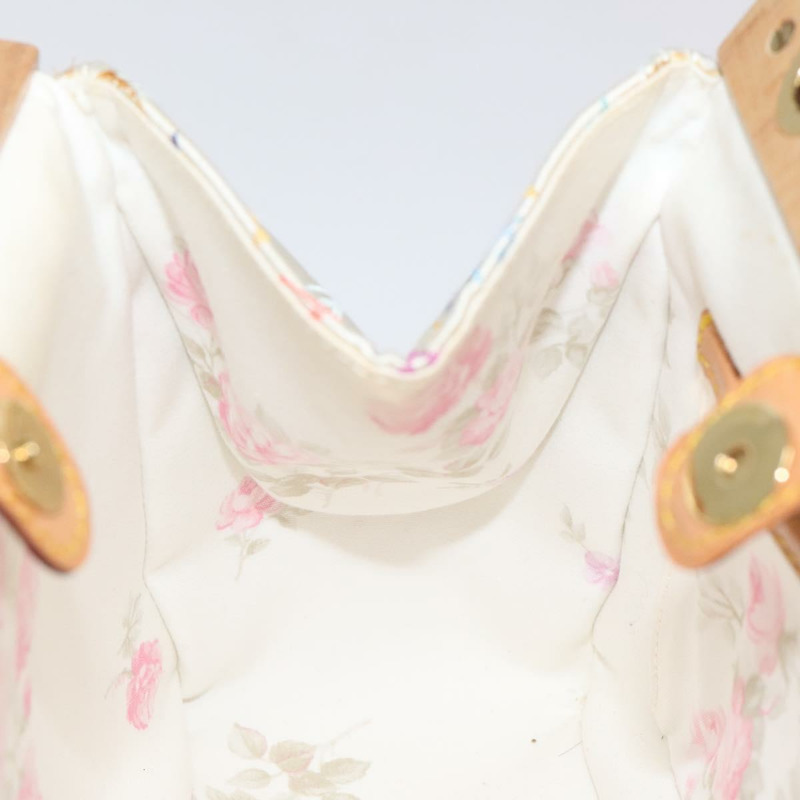 【日本直送】路易威登 Monogram Multicolor Abelia 手袋 緞面白 M92936 LV Auth sw895SAV-18