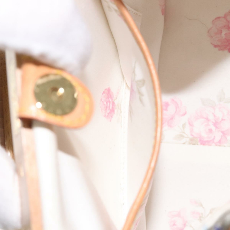 【日本直送】路易威登 Monogram Multicolor Abelia 手袋 緞面白 M92936 LV Auth sw895SAV-19