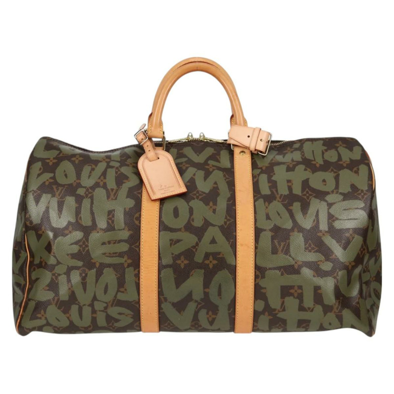 【日本直送】路易威登 Monogram Graffiti Keepall 50 波士頓包 卡其色 M92196 正品 126567SM-12