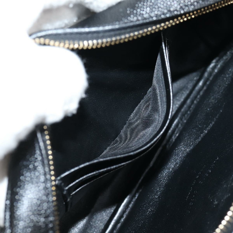 【日本直送】SAINT LAURENT Chain Lou 迷你單肩包，黑色金色皮革，正品 yk18547SAM-10