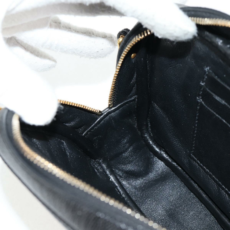 【日本直送】SAINT LAURENT Chain Lou 迷你單肩包，黑色金色皮革，正品 yk18547SAM-20