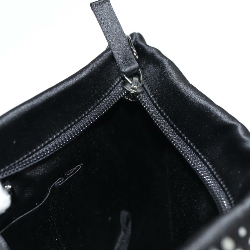 【日本直送】香奈兒山茶花水鑽鏈條配件包，緞面黑色，CC標誌，貨號128040SAV-20