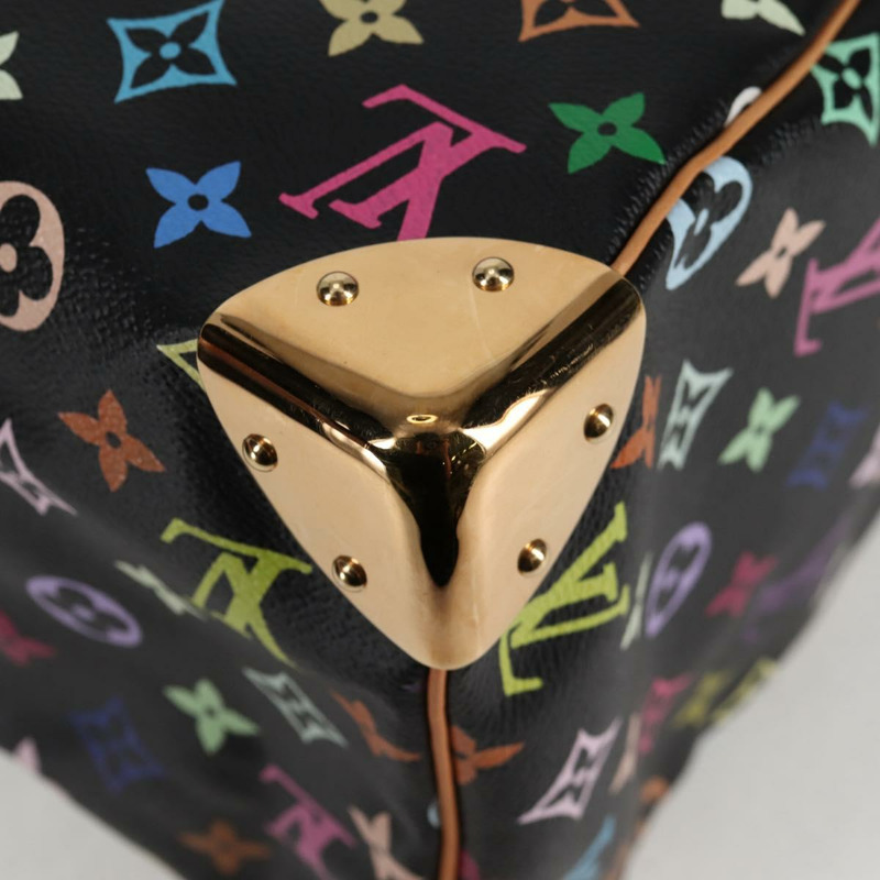 【日本直送】路易威登 Monogram Multicolor Speedy 30 手提包 黑色 M92642 正品 125838SAV-16