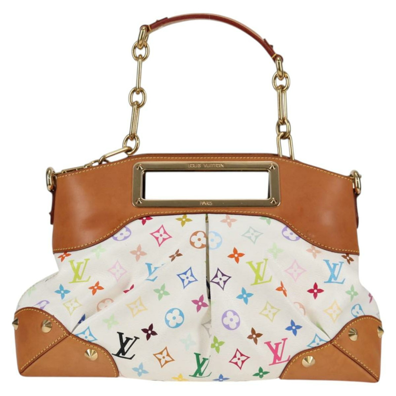 【日本直送】路易威登 Monogram Multicolor Judy MM 手提包 2Way 白 M40255 LV 正品 BA3511SAV-1