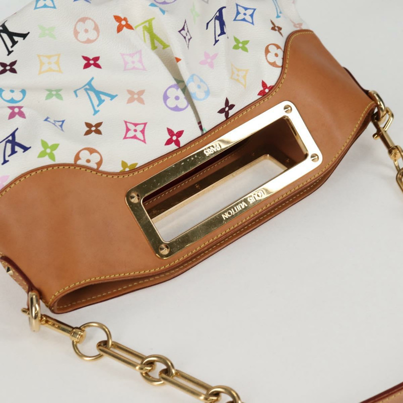【日本直送】路易威登 Monogram Multicolor Judy MM 手提包 2Way 白 M40255 LV 正品 BA3511SAV-5