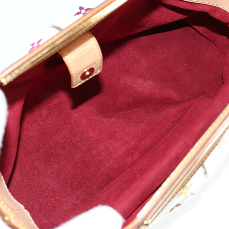 【日本直送】路易威登 Monogram Multicolor Judy MM 手提包 2Way 白 M40255 LV 正品 BA3511SAV-10