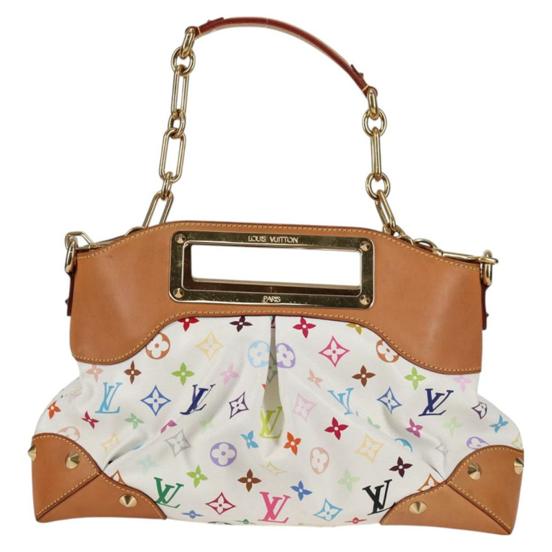 【日本直送】路易威登 Monogram Multicolor Judy MM 手提包 2Way 白 M40255 LV 正品 BA3511SAV-12