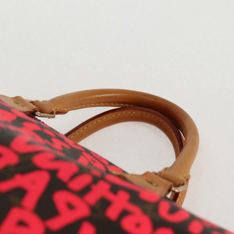 【日本直送】路易威登 Monogram Graffiti Speedy 30 手提包 粉紅色 M93704 LV 正品 128854SAV-7