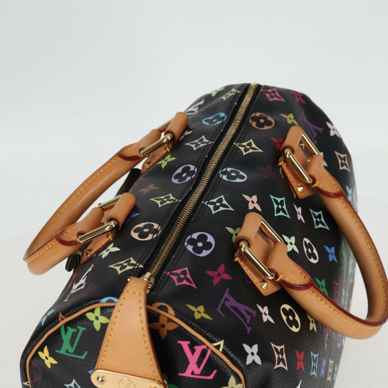 【日本直送】路易威登 Monogram Multicolor Speedy 30 手提包 黑色 M92642 正品 128856SAV-5