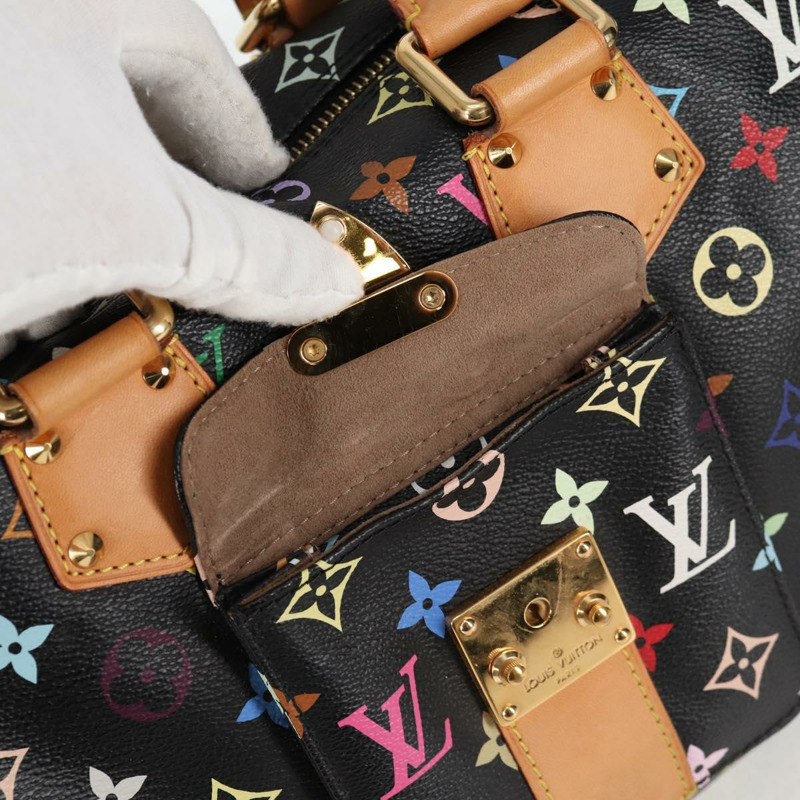 【日本直送】路易威登 Monogram Multicolor Speedy 30 手提包 黑色 M92642 正品 128856SAV-17