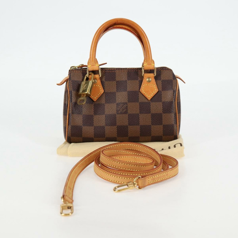 【日本直送】路易威登 Damier Ebene 迷你 Speedy 手提包 SPO N41536 LV 正品 131209SV-11