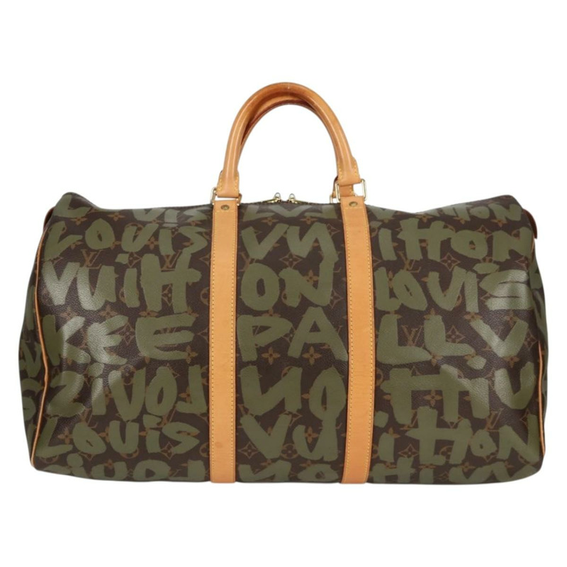 【日本直送】路易威登 Monogram Graffiti Keepall 50 波士頓包 卡其色 M92196 正品 129961SAV-1