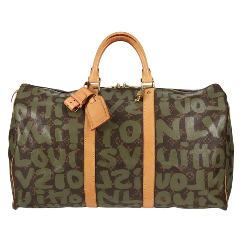 【日本直送】路易威登 Monogram Graffiti Keepall 50 波士頓包 卡其色 M92196 正品 129961SAV-12