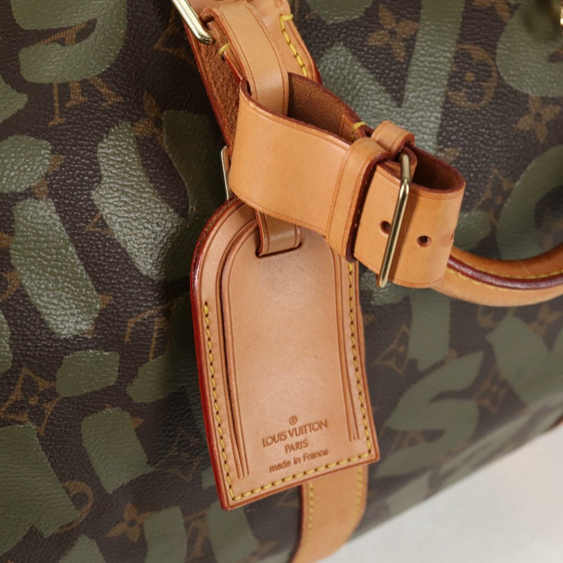 【日本直送】路易威登 Monogram Graffiti Keepall 50 波士頓包 卡其色 M92196 正品 129961SAV-16