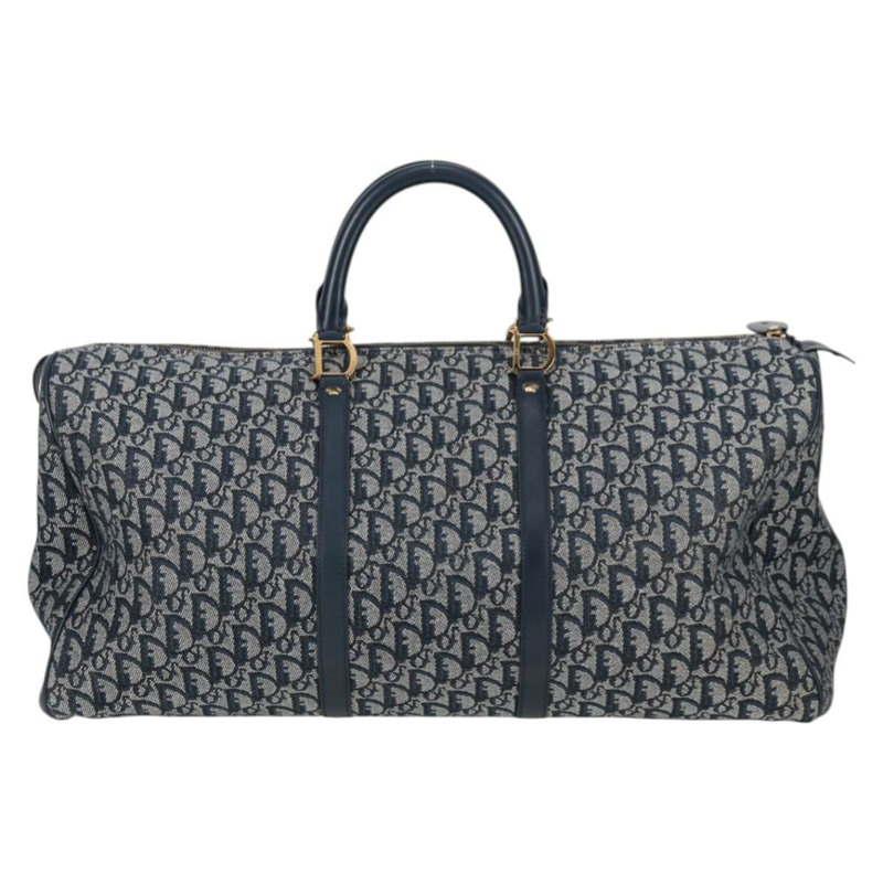 【日本直送】Christian Dior Trotter帆布波士頓包 海軍藍 金色 正品 129964SAV-1