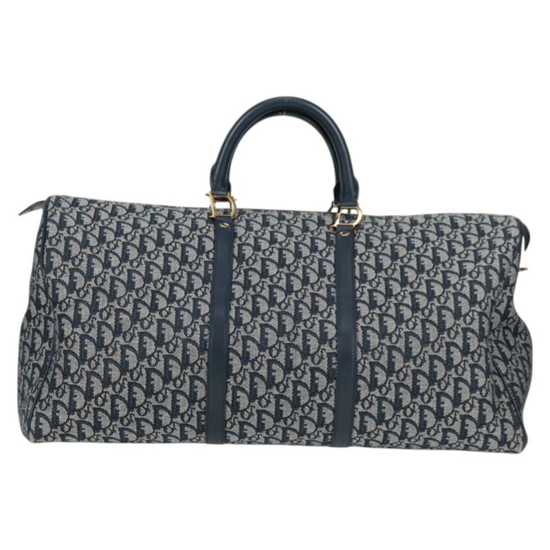 【日本直送】Christian Dior Trotter帆布波士頓包 海軍藍 金色 正品 129964SAV-12