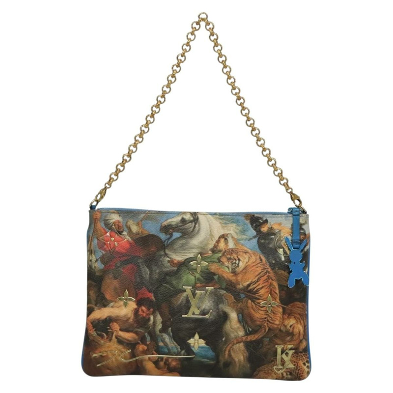 【日本直送】路易威登 Celty Pochette Plat Pouch Koons Rubens M64617 LV Auth 132960SAM-12