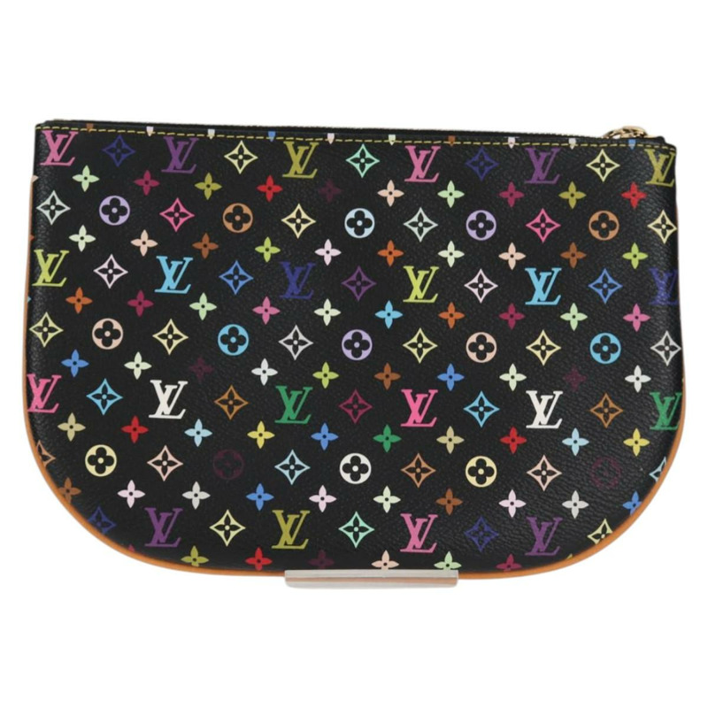 【日本直送】路易威登 Monogram Multicolor Pochette GM 手拿包 黑色 M60030 LV 正品 133668SAV-1