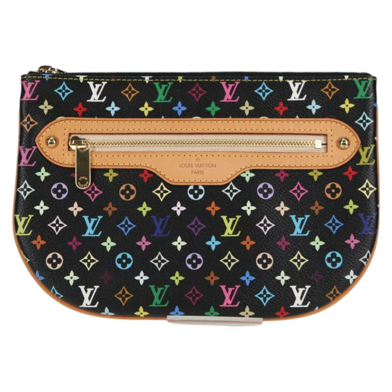 【日本直送】路易威登 Monogram Multicolor Pochette GM 手拿包 黑色 M60030 LV 正品 133668SAV-12