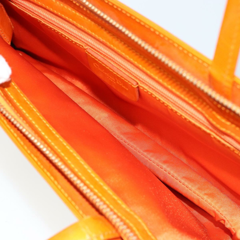 【日本直送】Christian Dior DIORELLA 肩背包 帆布 橘色 金色 正品 150905V-9