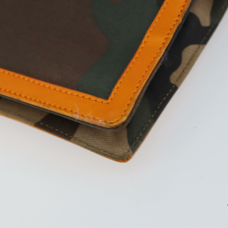 【日本直送】Christian Dior DIORELLA 肩背包 帆布 橘色 金色 正品 150905V-16