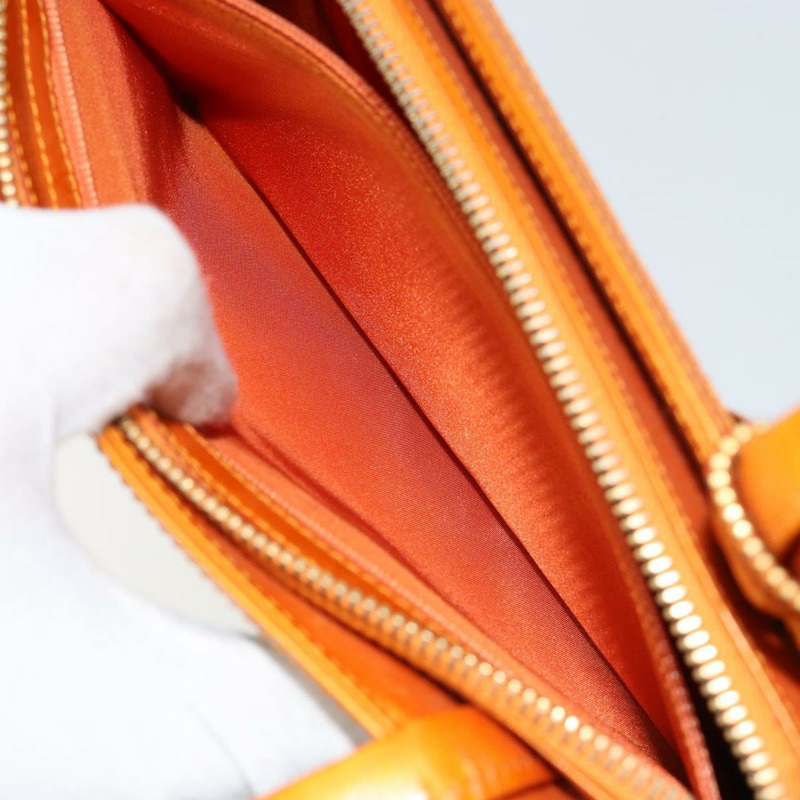 【日本直送】Christian Dior DIORELLA 肩背包 帆布 橘色 金色 正品 150905V-21