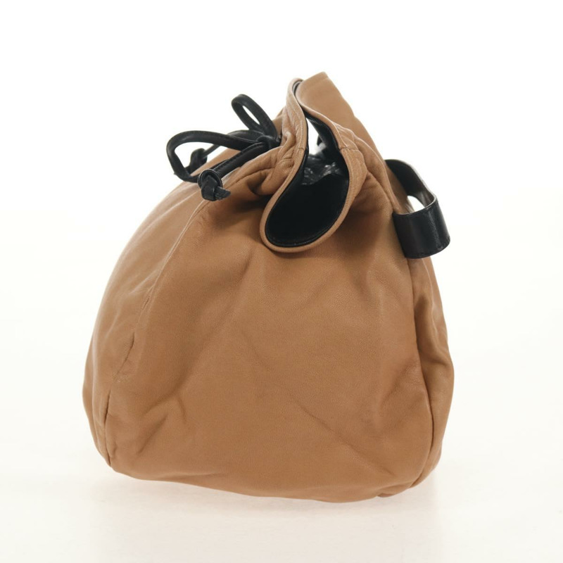 【日本直送】香奈兒米色羊皮手提包 CC 標誌 Auth 152370V-4