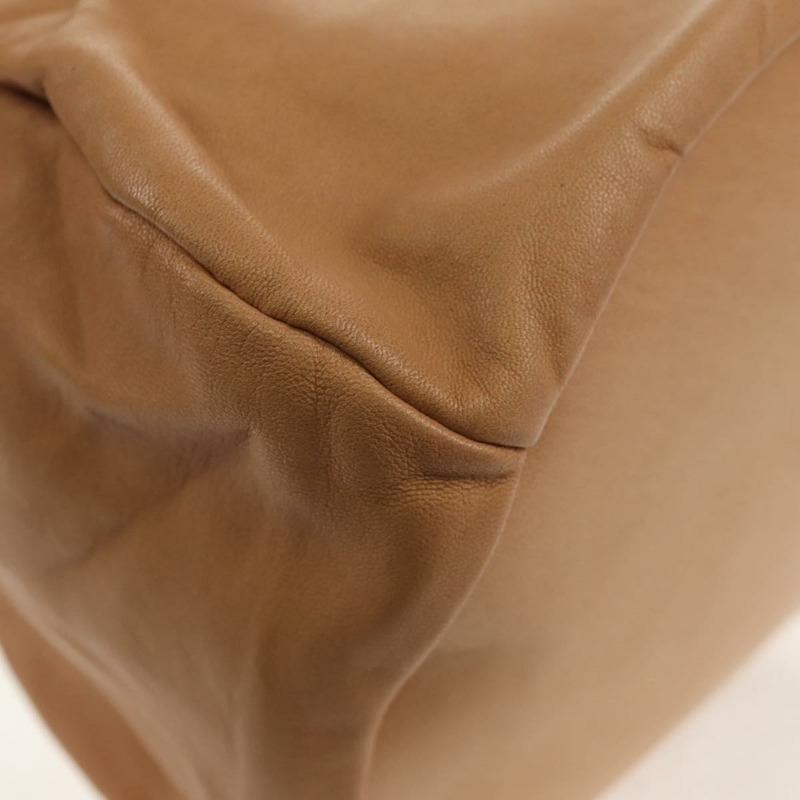 【日本直送】香奈兒米色羊皮手提包 CC 標誌 Auth 152370V-14