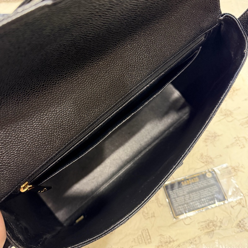 Chanel So black 魚子醬荔枝牛皮 兩用 Kelly 手提 單肩包-8