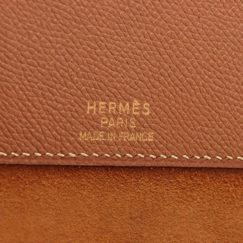 愛馬仕 Hermès Dogon Meeting Couchel 男士棕色真皮手拿包-5