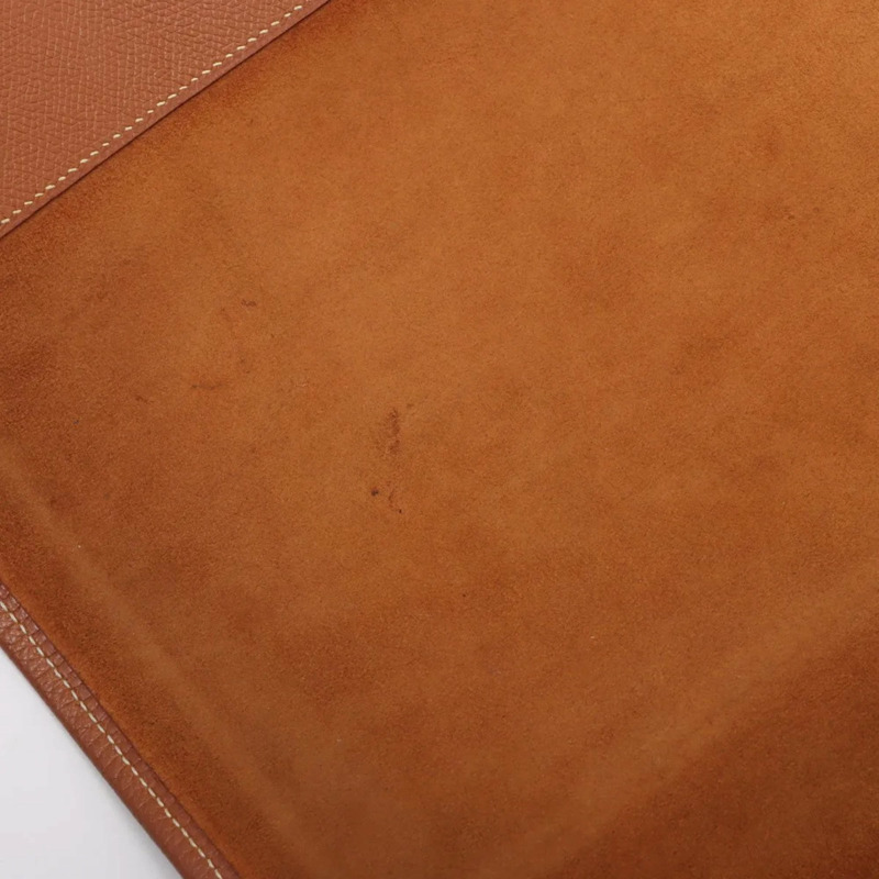 愛馬仕 Hermès Dogon Meeting Couchel 男士棕色真皮手拿包-6