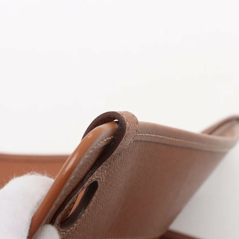 愛馬仕 Hermès Dogon Meeting Couchel 男士棕色真皮手拿包-8