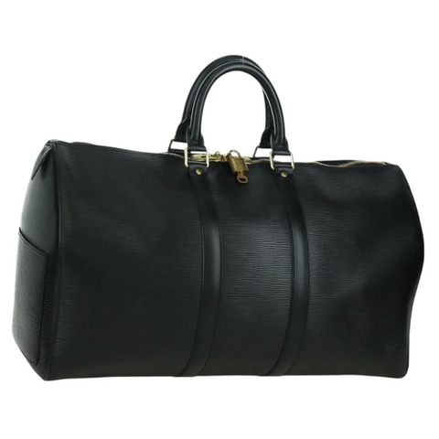 路易威登 Epi Keepall 45 波士頓包 黑色 M42972 LV 正品 166038V