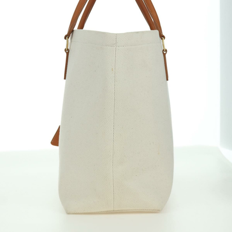 【日本直送】CELINE Horizontalkava 手提包 帆布 白色 金色 Auth mr2066M-4