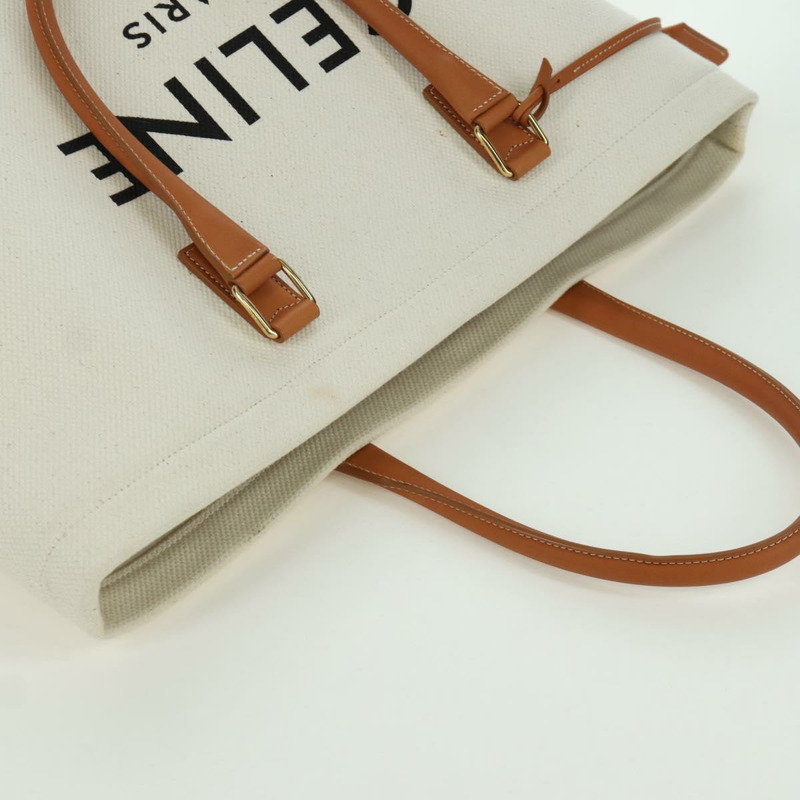 【日本直送】CELINE Horizontalkava 手提包 帆布 白色 金色 Auth mr2066M-7