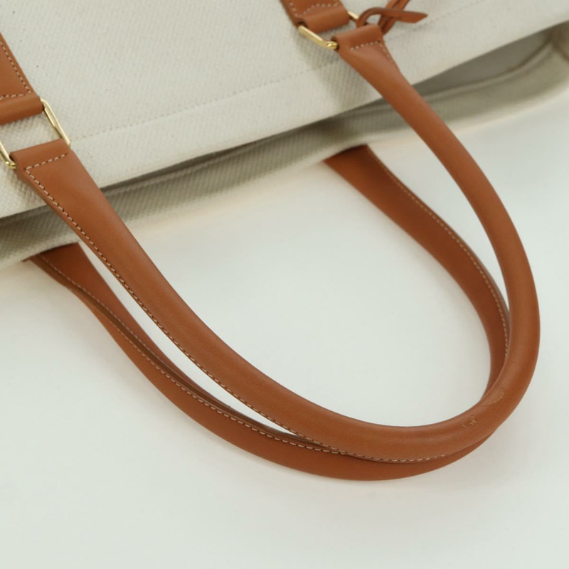 【日本直送】CELINE Horizontalkava 手提包 帆布 白色 金色 Auth mr2066M-8