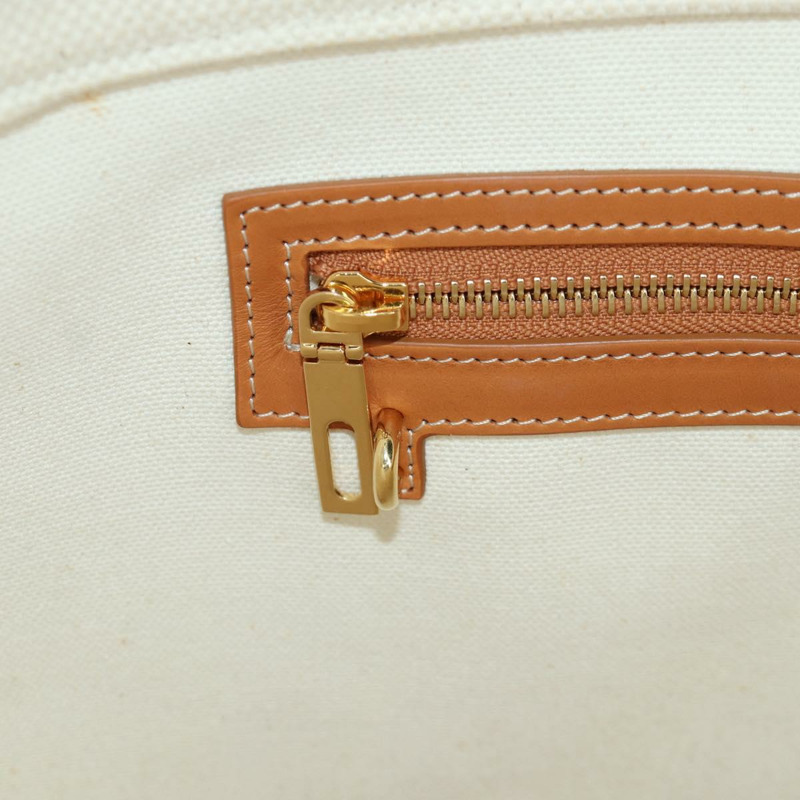 【日本直送】CELINE Horizontalkava 手提包 帆布 白色 金色 Auth mr2066M-23