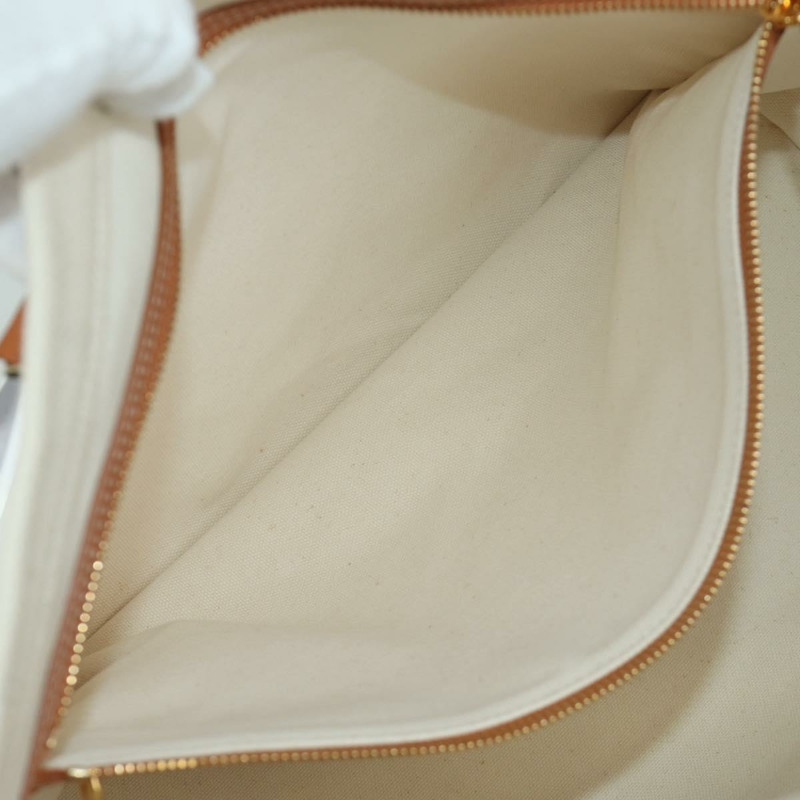 【日本直送】CELINE Horizontalkava 手提包 帆布 白色 金色 Auth mr2066M-24