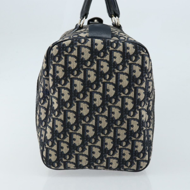 【日本直送】Christian Dior Trotter帆布迷你波士頓包 海軍藍 銀色 正品 am10864V-4