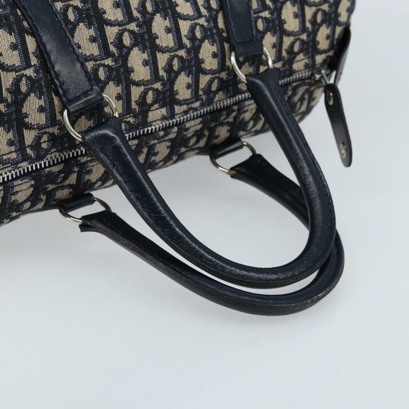 【日本直送】Christian Dior Trotter帆布迷你波士頓包 海軍藍 銀色 正品 am10864V-6